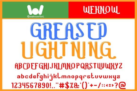Greased Lightning Font
