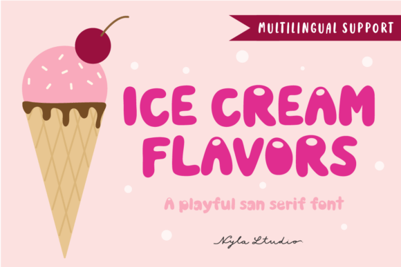 Ice Cream Flavors Font for Playful Editorial Design