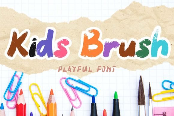Kids Brush Font for Creative Projects