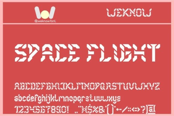 Space Flight Font for Web Design